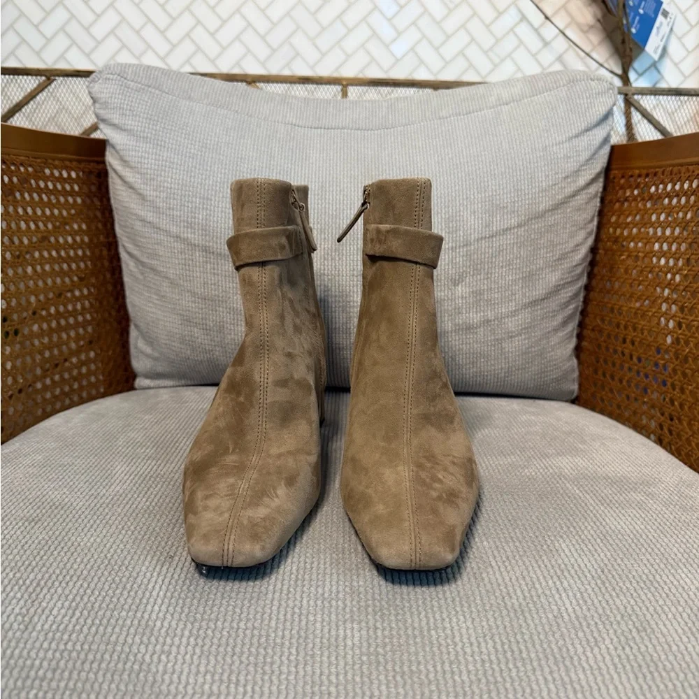 Tory Burch Georgia T Monogram Suede Ankle Boots